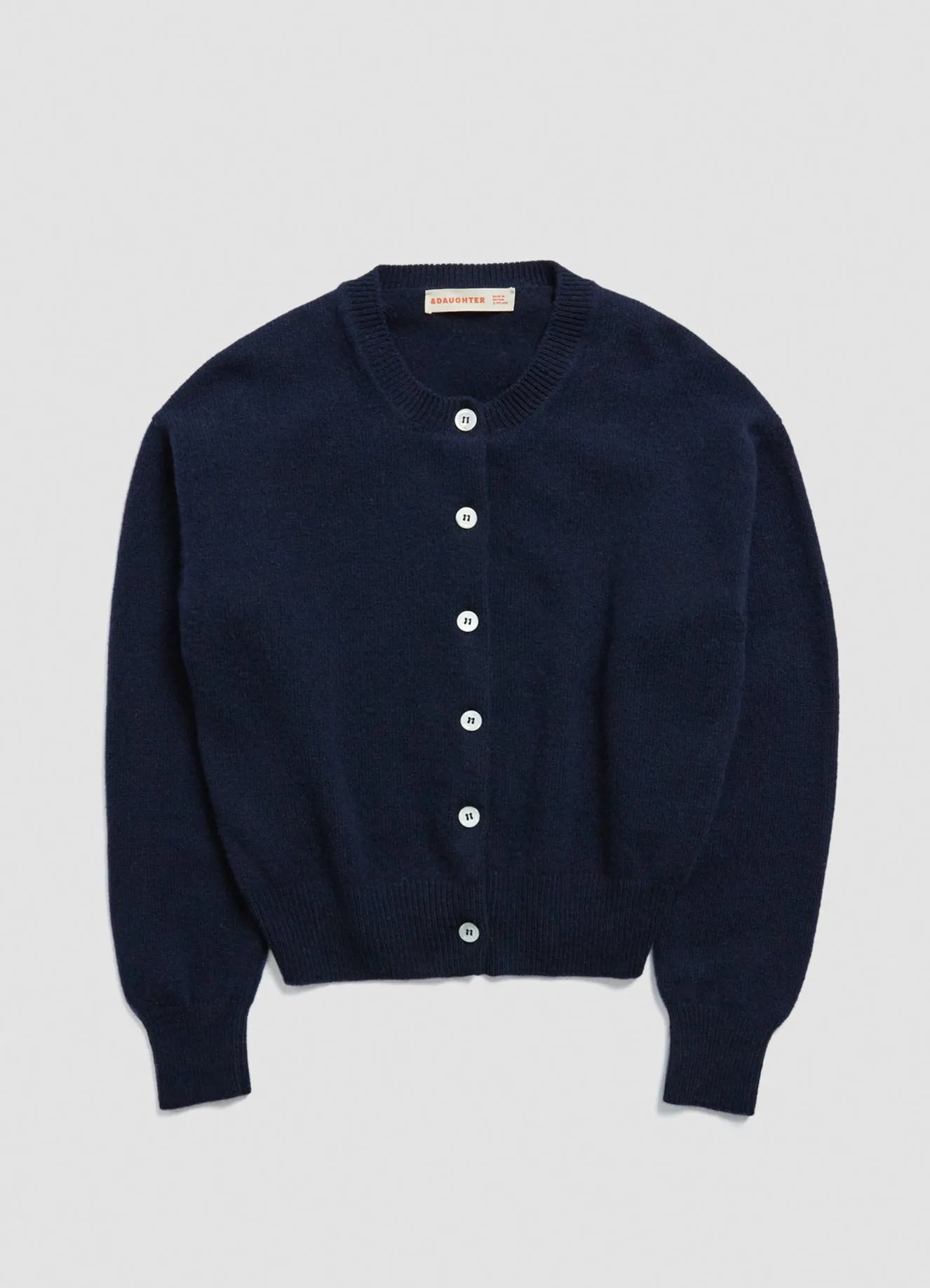 Ada Crewneck Cardigan in Navy