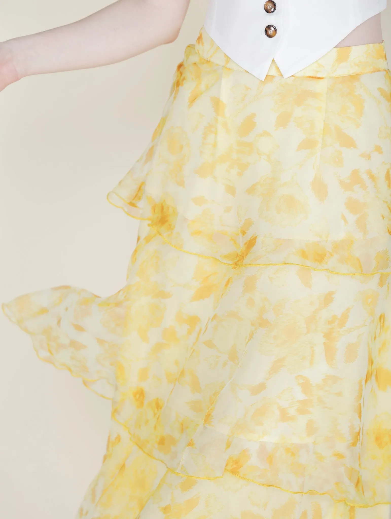 Aubrey Tiered Maxi Skirt