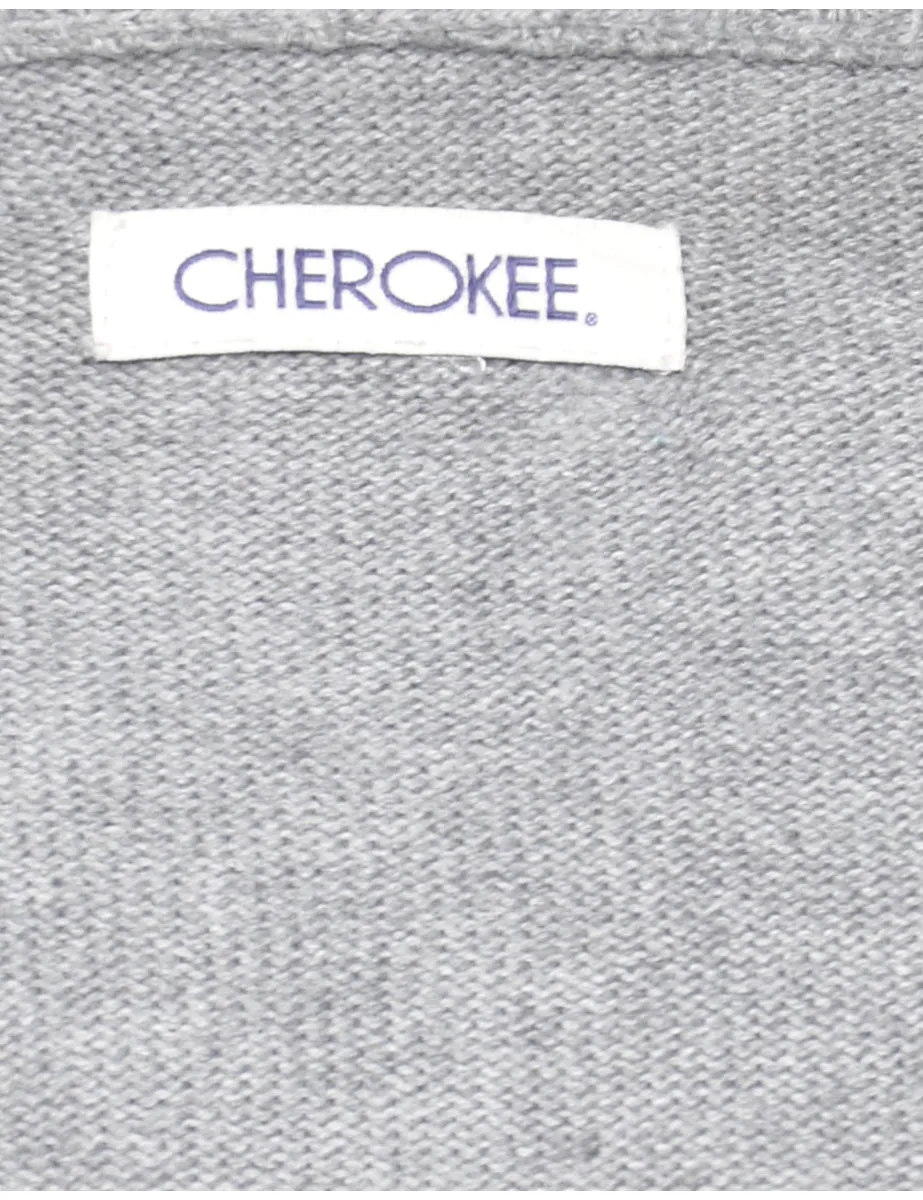 Cherokee Argyle Grey Jumper - L