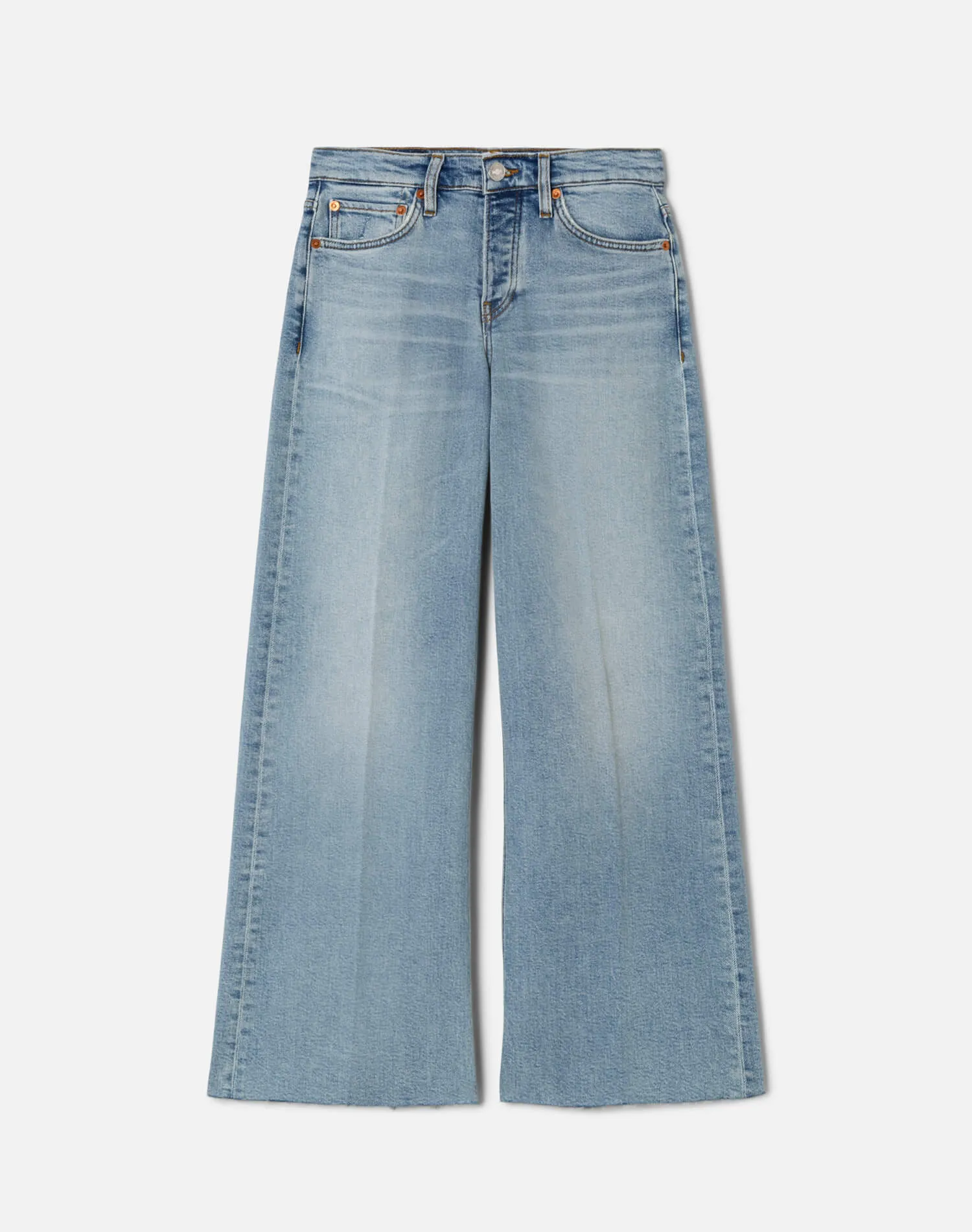 Comfort Stretch Mid Rise Wide Leg Crop - Undertow