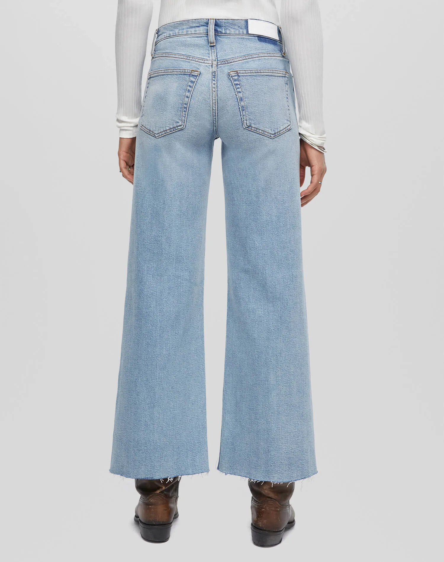 Comfort Stretch Mid Rise Wide Leg Crop - Undertow