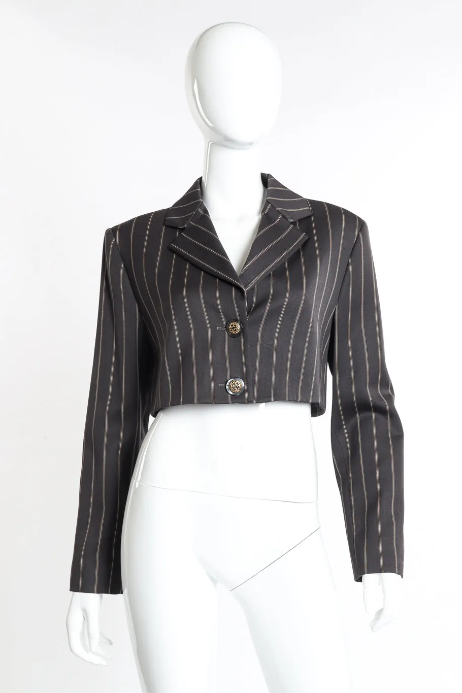 Cropped Pinstripe Jacket