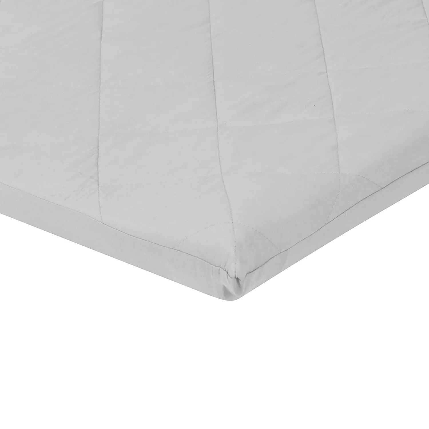 Grey Quilted Portable Crib/Playard Sheet