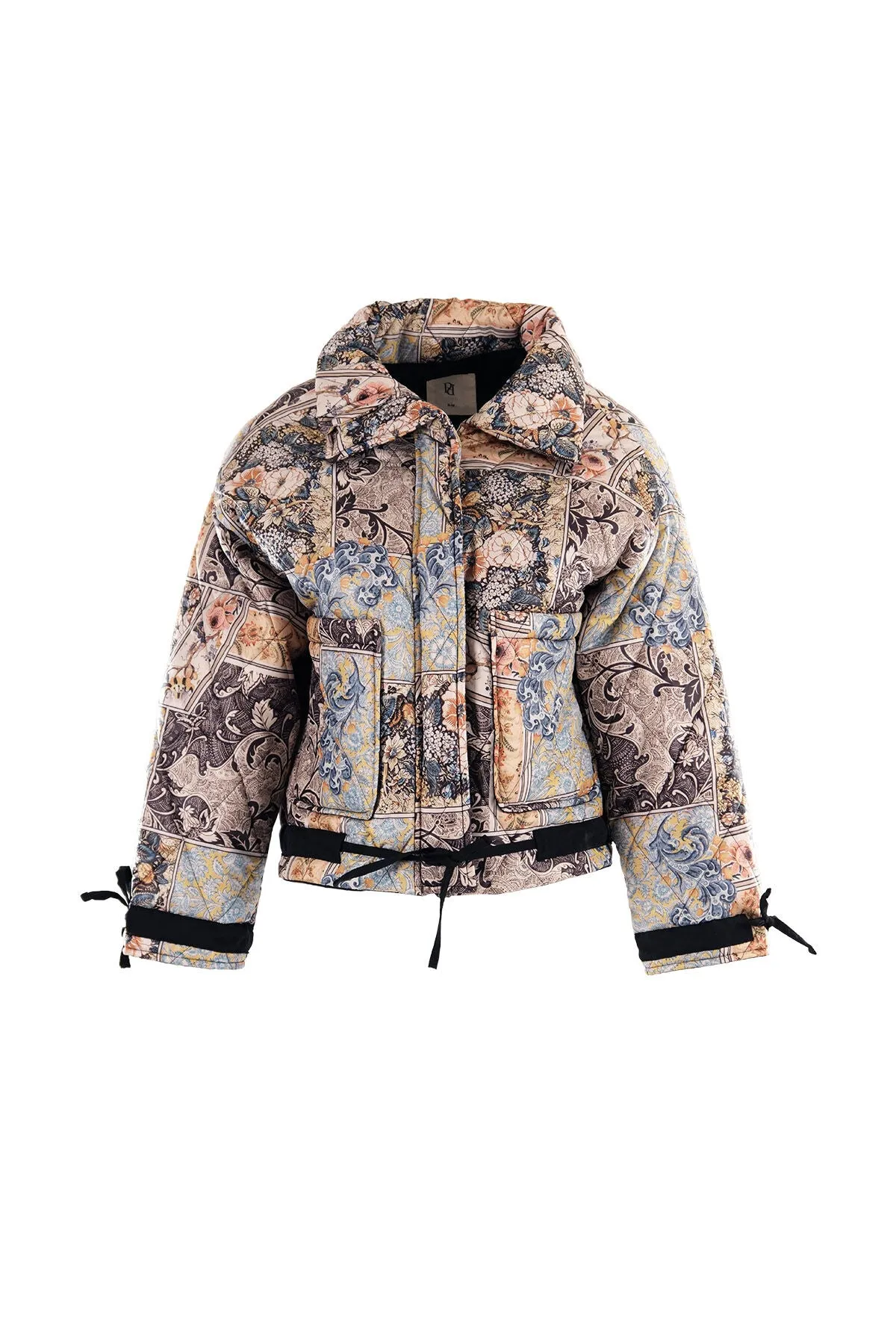 Multicolored Mini Puffer Coat
