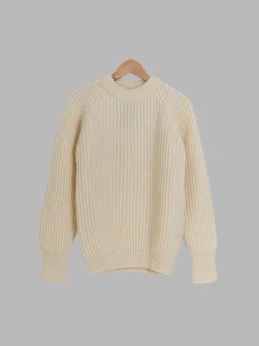 Peter Storm 1998 cream W1 proofed wool waterproof crew neck jumper - S