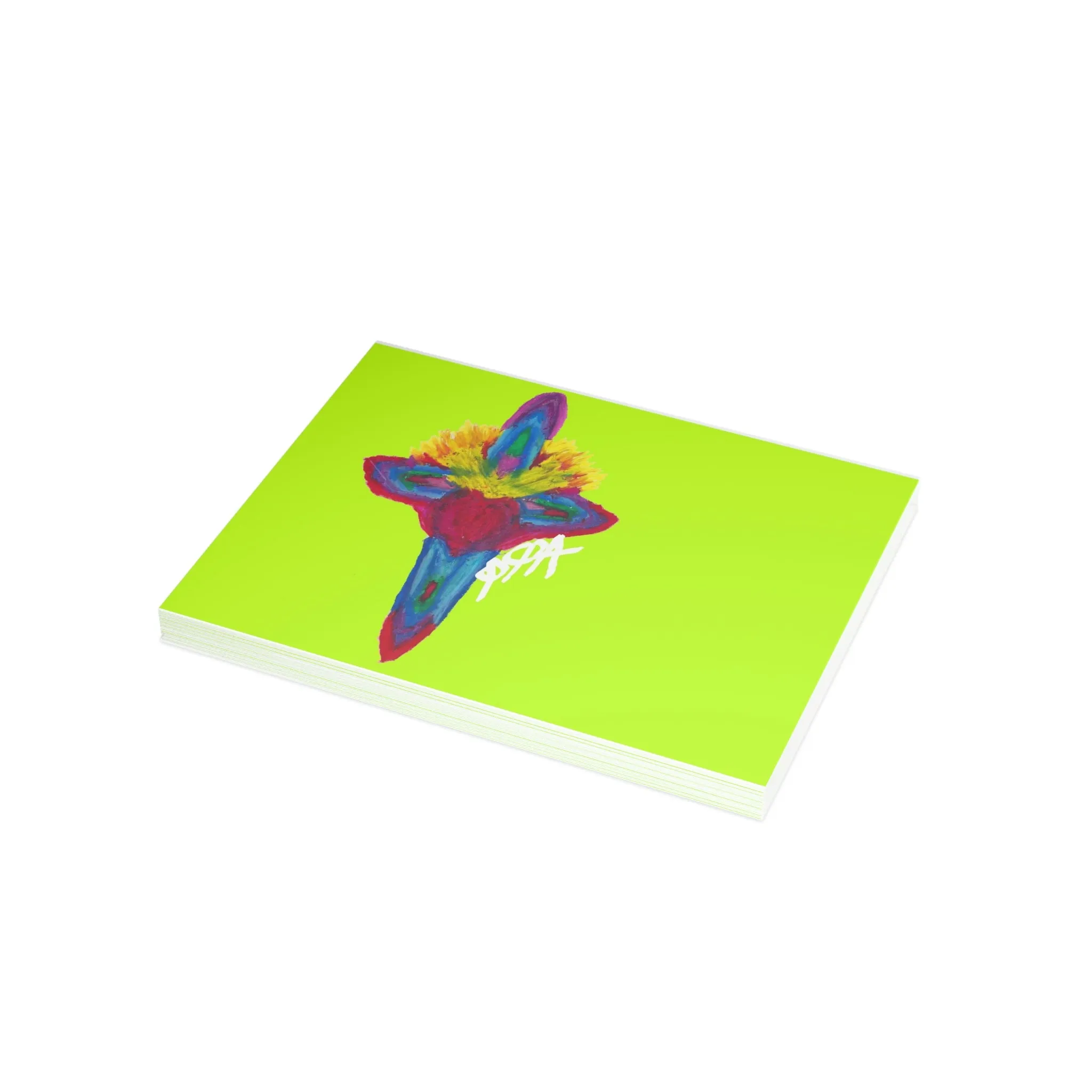 RESURRECTED CROSS SACRED HEART GREEN DAY CARDS (Greeting Card Bundles (10, 30, 50 pcs))