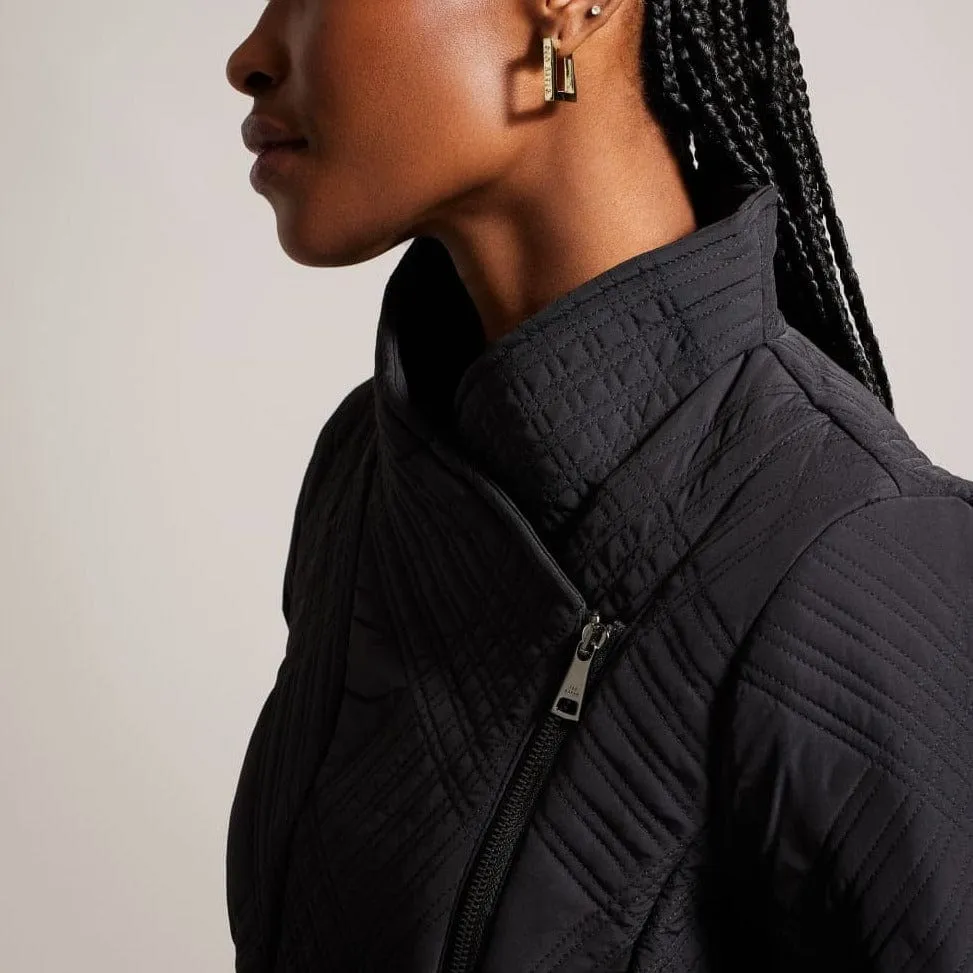 Ted Baker Rosemae Midi Quilted Wrap Coat With High Collar